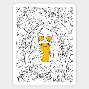 Golden coffee Sticker